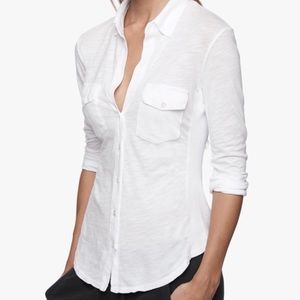 James Perse BLUE Slub Shirt